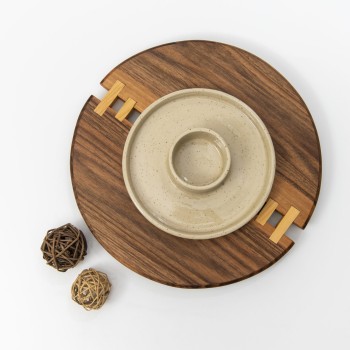 Πλατό με αποσπώμενο κεραμικό πιάτο