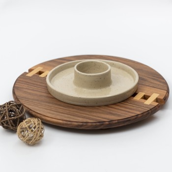 Πλατό με αποσπώμενο κεραμικό πιάτο