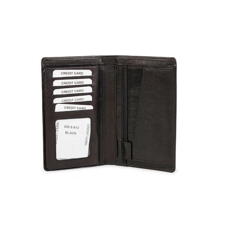 Δερμάτινο πορτοφόλι Μαυρο PA-6-913
