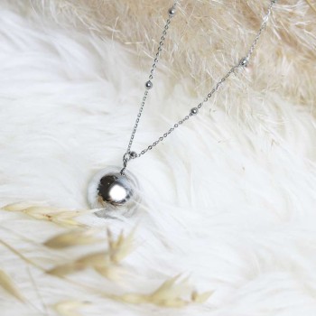 Μενταγιόν Εγκυμοσύνης Bola Olivia Silver Chain Κρύσταλλος