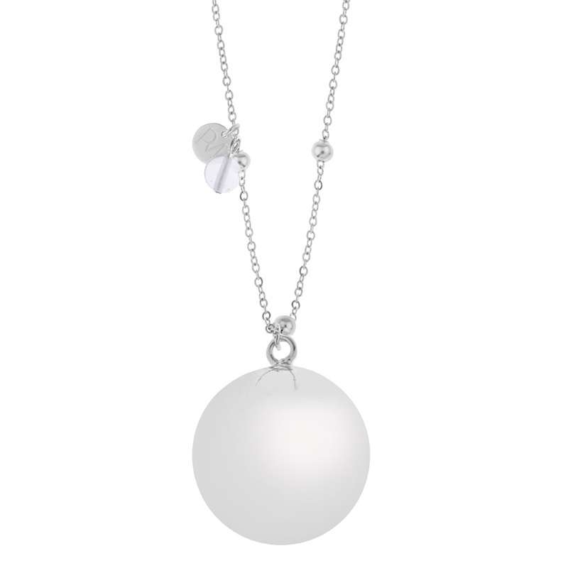 Μενταγιόν Εγκυμοσύνης Bola Olivia Silver Chain Κρύσταλλος