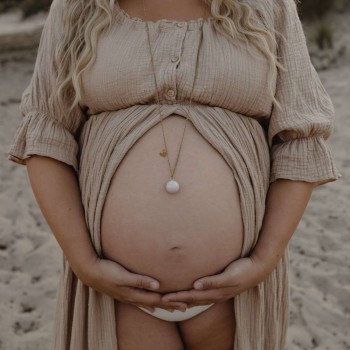 Μενταγιόν Εγκυμοσύνης Bola Feline Pink