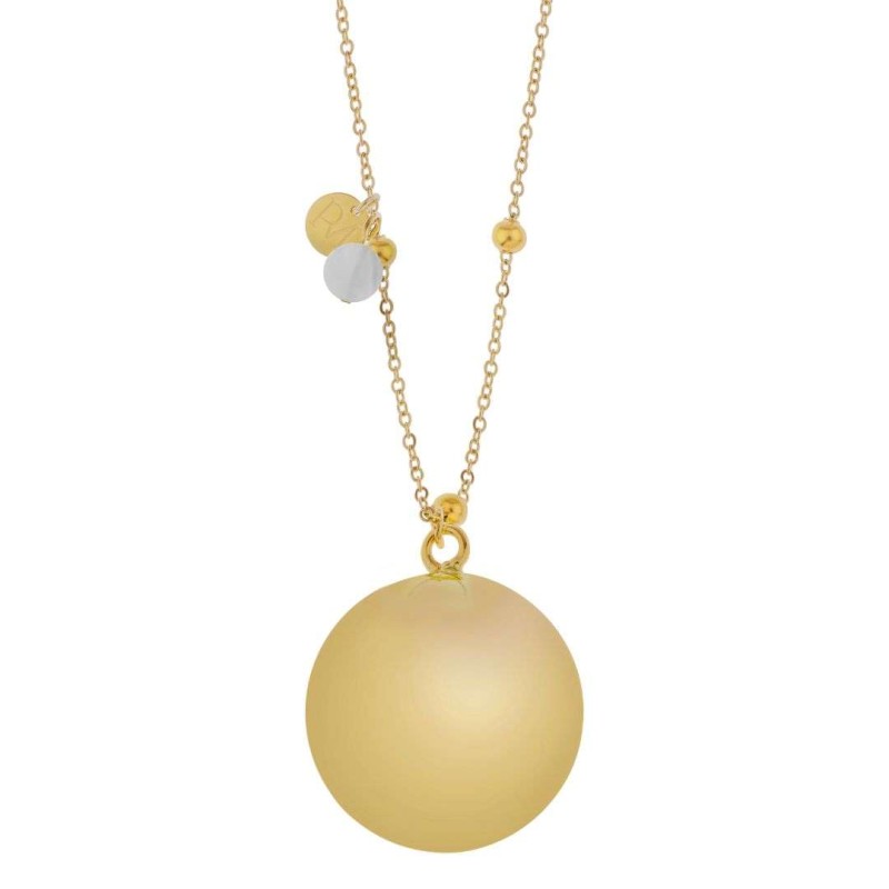 Μενταγιόν Εγκυμοσύνης Bola Olivia Gold Chain Γκρι Aχάτης