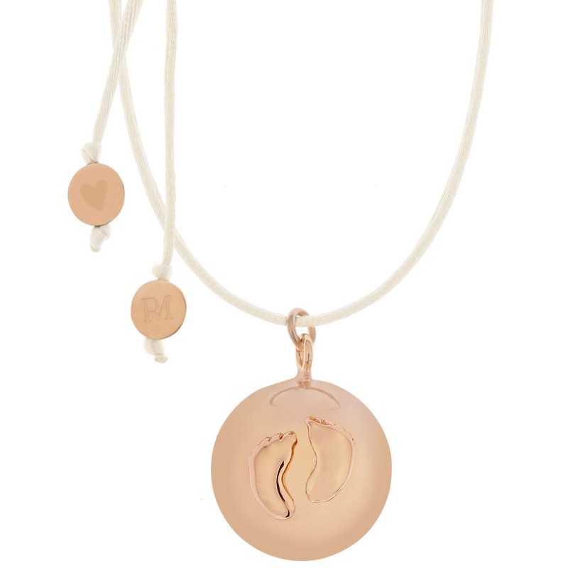 Μενταγιόν Εγκυμοσύνης Bola Sofie Pink Gold Πατουσάκια