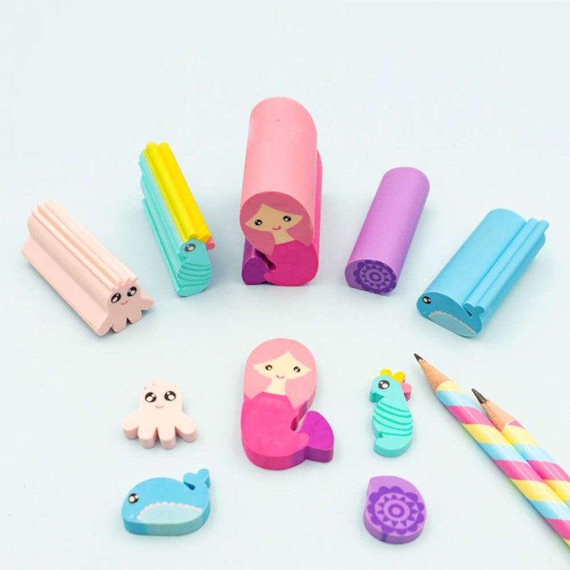 Σετ Γόμες Fancy Eraser Set: Mermaid