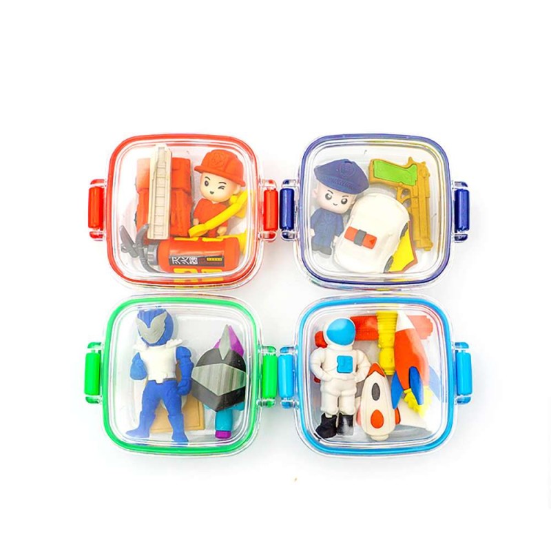 Σετ Γόμες Fancy Eraser In Lunchbox: Superhero