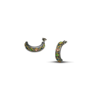 Σκουλαρίκια Ασημένια Swarovski Κρύσταλλα