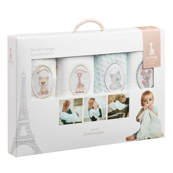 Σετ 4 μουσελίνες με την Σόφι σε κουτί