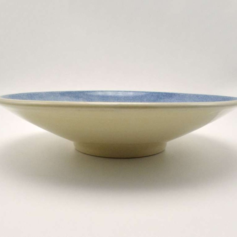 Σκουτέλι λευκός πηλός με χταπόδι σε μπλε φόντο