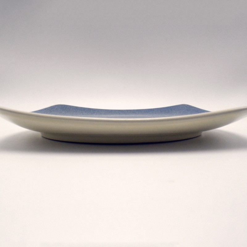 Πιάτο παραλληλογραμμο λευκός πηλός μπαρμπούνι