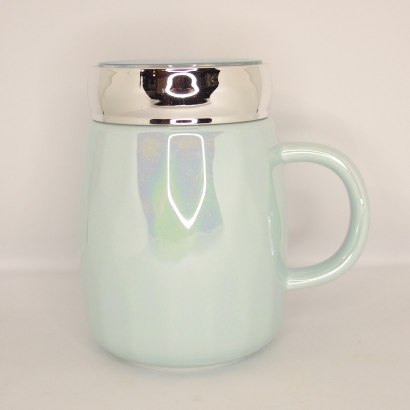 Κούπα μεταλιζέ μεγάλη με βιδωτό καπάκι