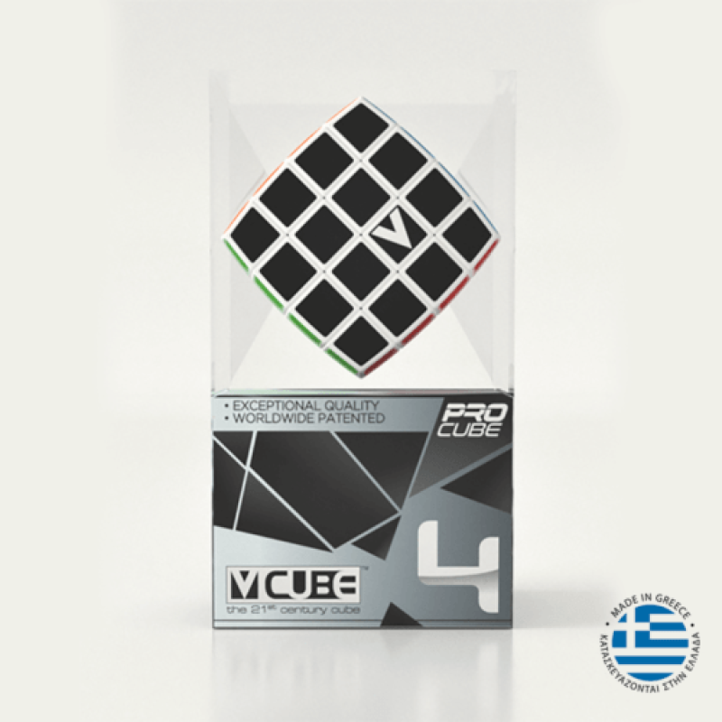 V Cube 4 White Pillow