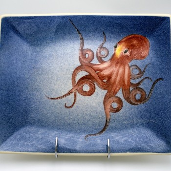 Πιάτο ορθογώνιο με χταπόδι