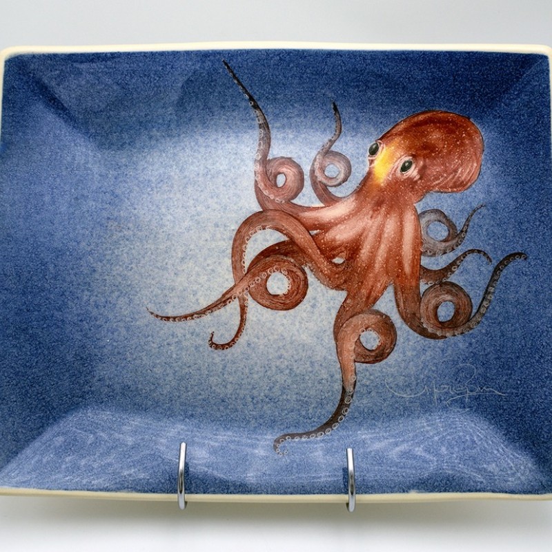 Πιάτο ορθογώνιο με χταπόδι