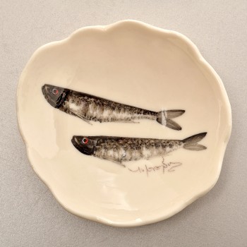 Ελεύθερο Μπολ Ρηχό –Πορσελάνη –Μαύρη Σαρδέλα