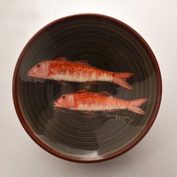 Σκουτέλι κόκκινος πηλός μπαρμπούνι